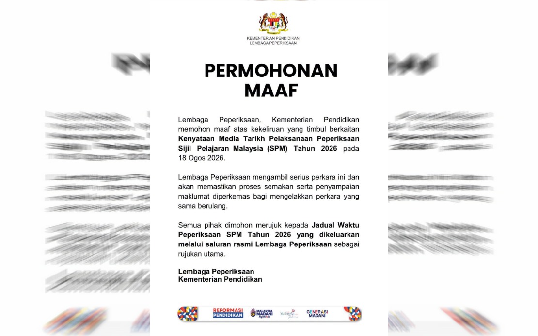 Education Ministry's Examination Board Clarifies SPM 2026 Scheduling After Yesterday's Confusion